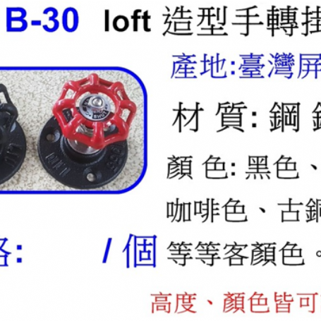 造型手轉掛鉤B-30